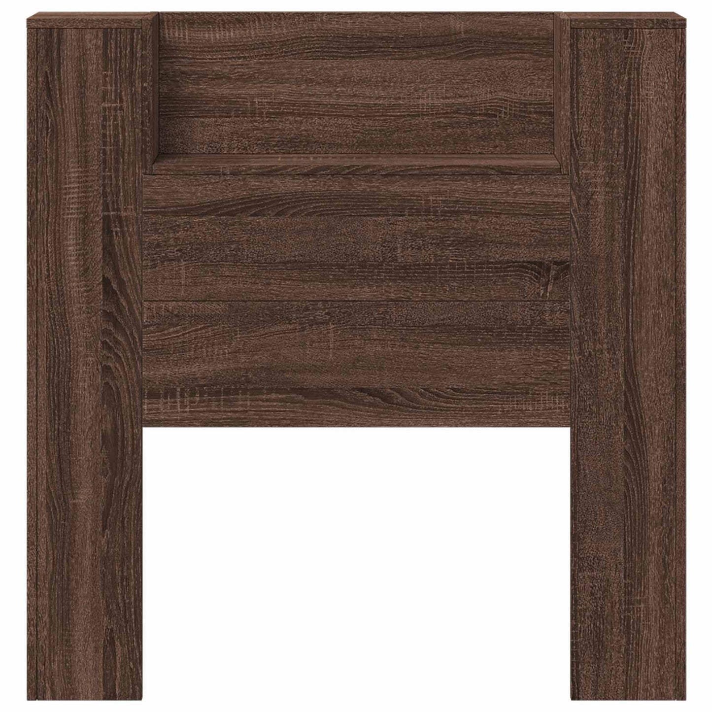 vidaXL Storage Headboard with LED Brown Oak Engineered Wood