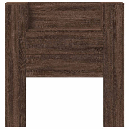 vidaXL Storage Headboard with LED Brown Oak Engineered Wood