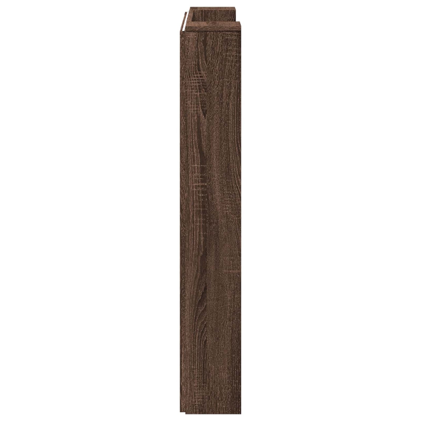 vidaXL Storage Headboard with LED Brown Oak Engineered Wood