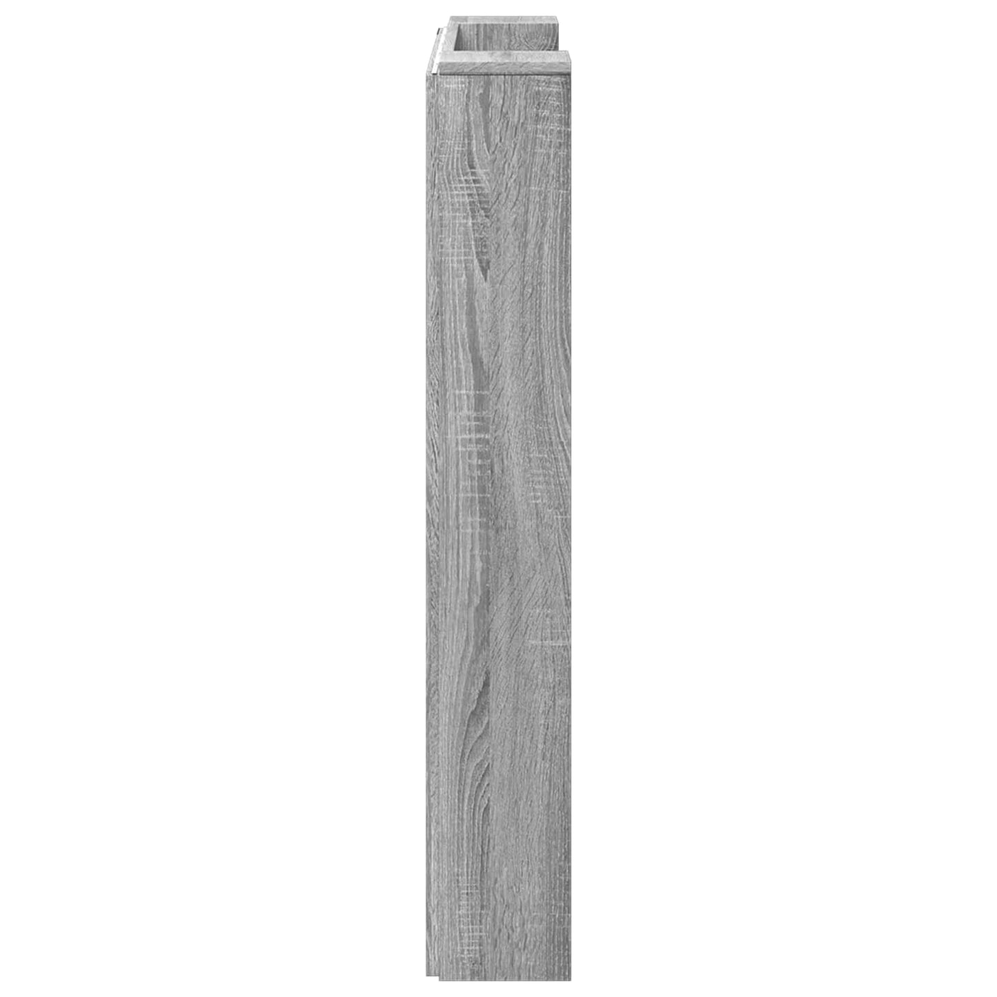 vidaXL Storage Headboard with LED Grey Sonoma Engineered Wood