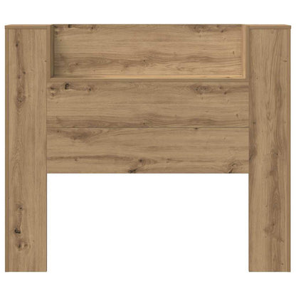 vidaXL Storage Headboard with LED Artisan Oak Engineered Wood