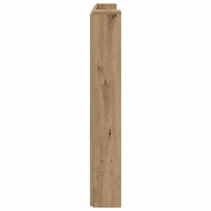 vidaXL Storage Headboard with LED Artisan Oak Engineered Wood
