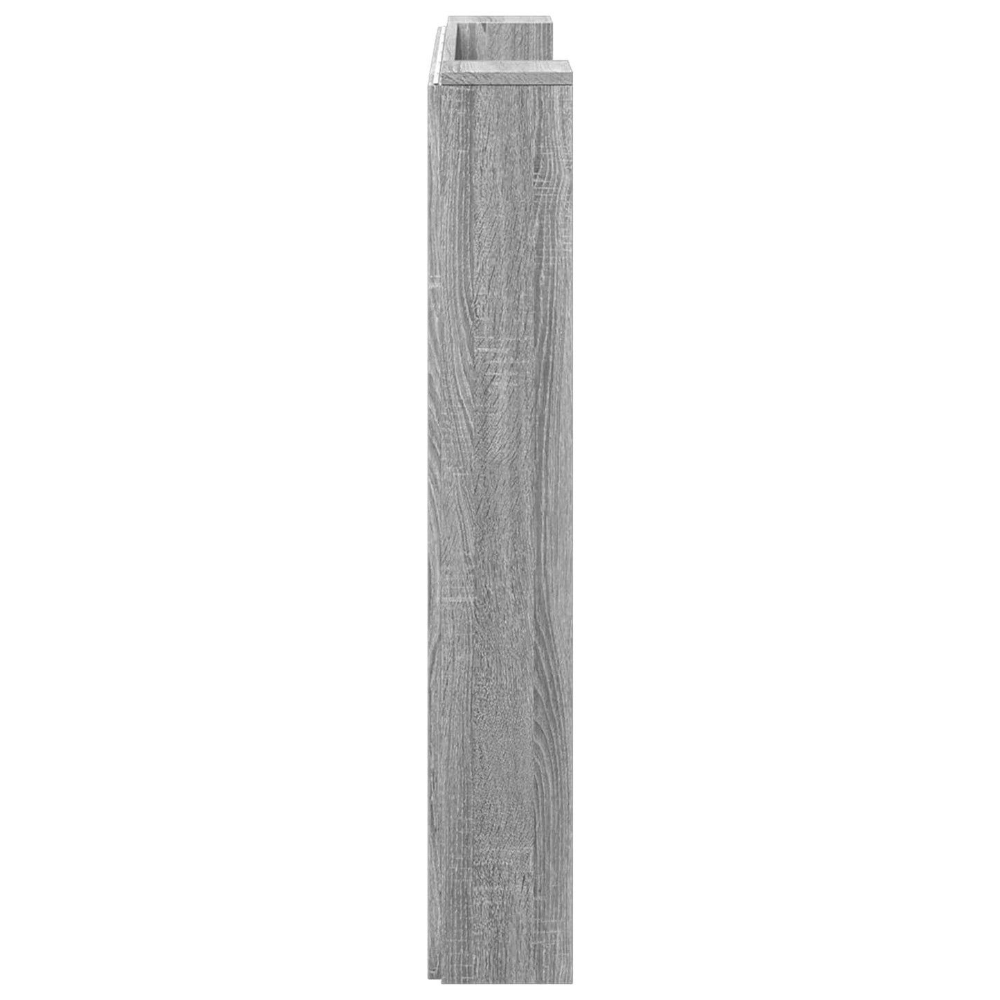 vidaXL Storage Headboard with LED Grey Sonoma Engineered Wood
