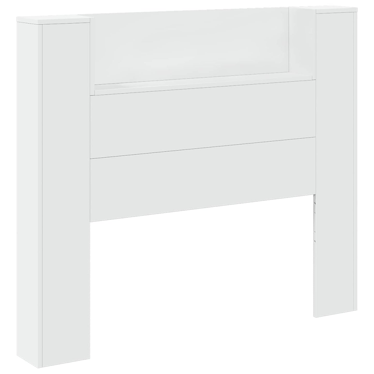 vidaXL Storage Headboard with LED White Engineered Wood