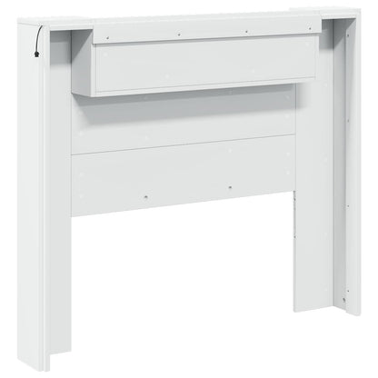 vidaXL Storage Headboard with LED White Engineered Wood