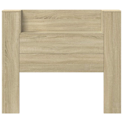 vidaXL Storage Headboard with LED Sonoma Oak Engineered Wood