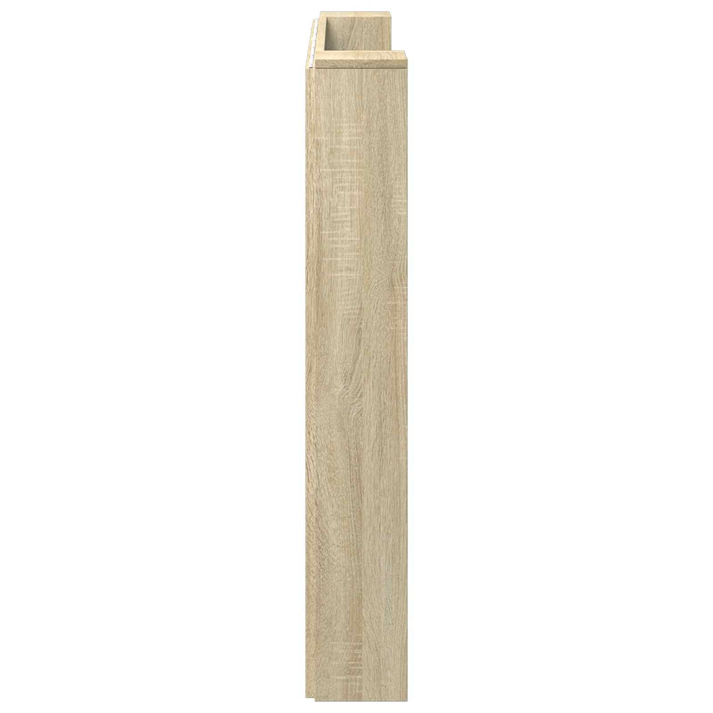 vidaXL Storage Headboard with LED Sonoma Oak Engineered Wood