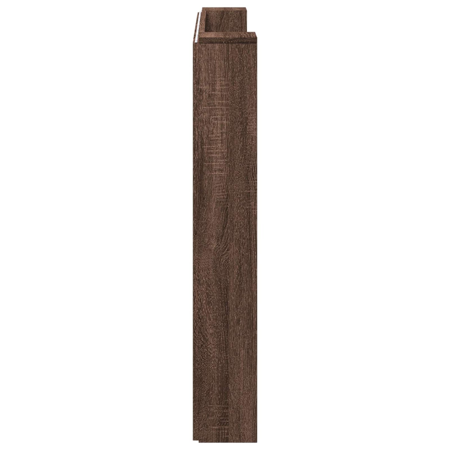 vidaXL Storage Headboard with LED Brown Oak Engineered Wood