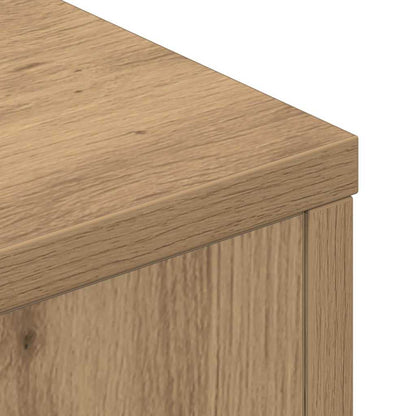 vidaXL Storage Headboard with LED Artisan Oak Engineered Wood