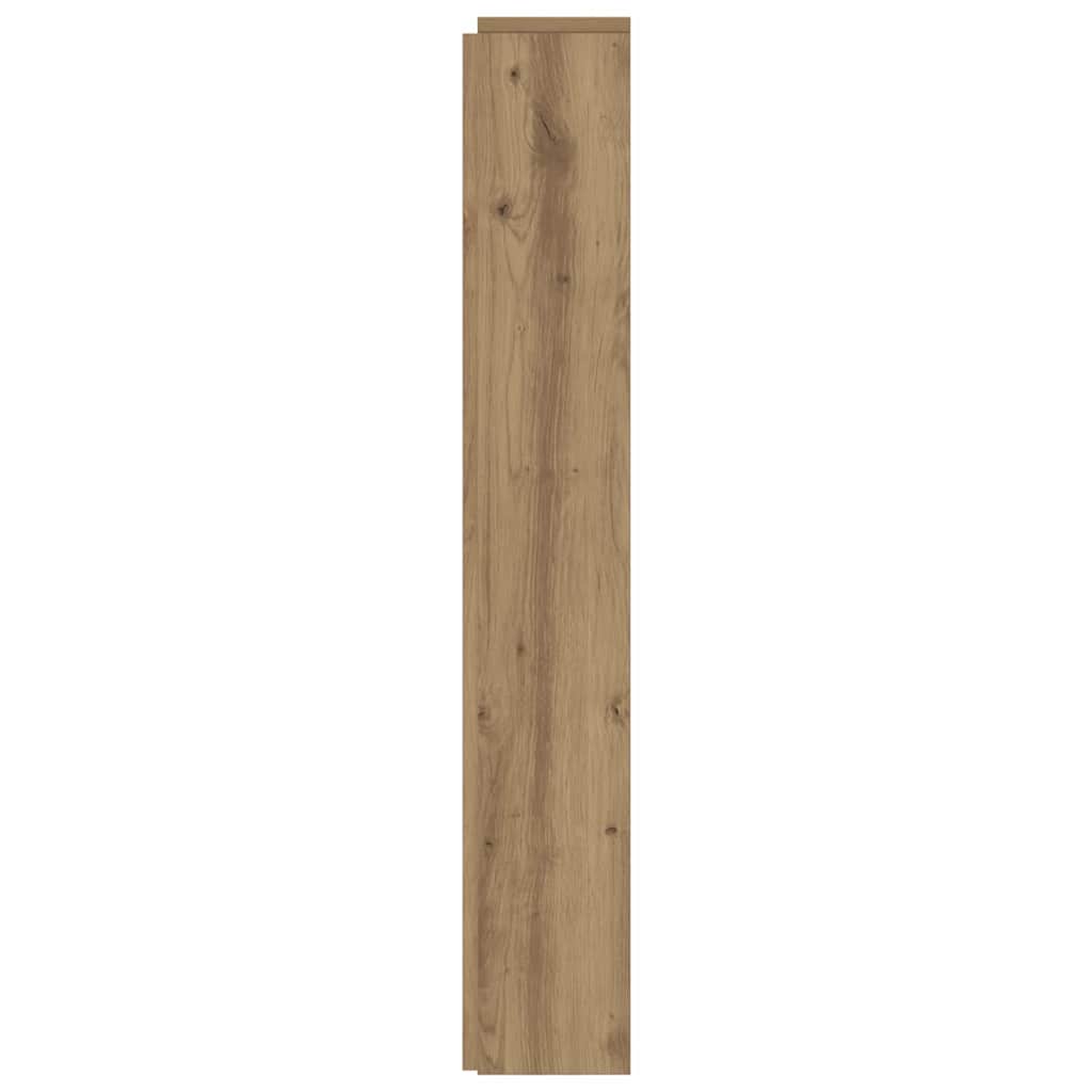 vidaXL Storage Headboard with LED Artisan Oak Engineered Wood