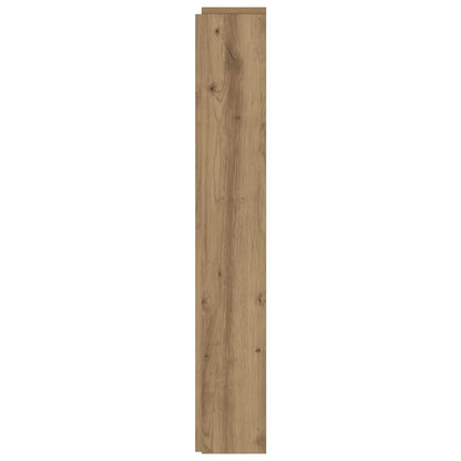vidaXL Storage Headboard with LED Artisan Oak Engineered Wood