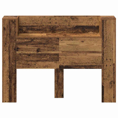 vidaXL Storage Headboard with LED Old Wood Engineered Wood