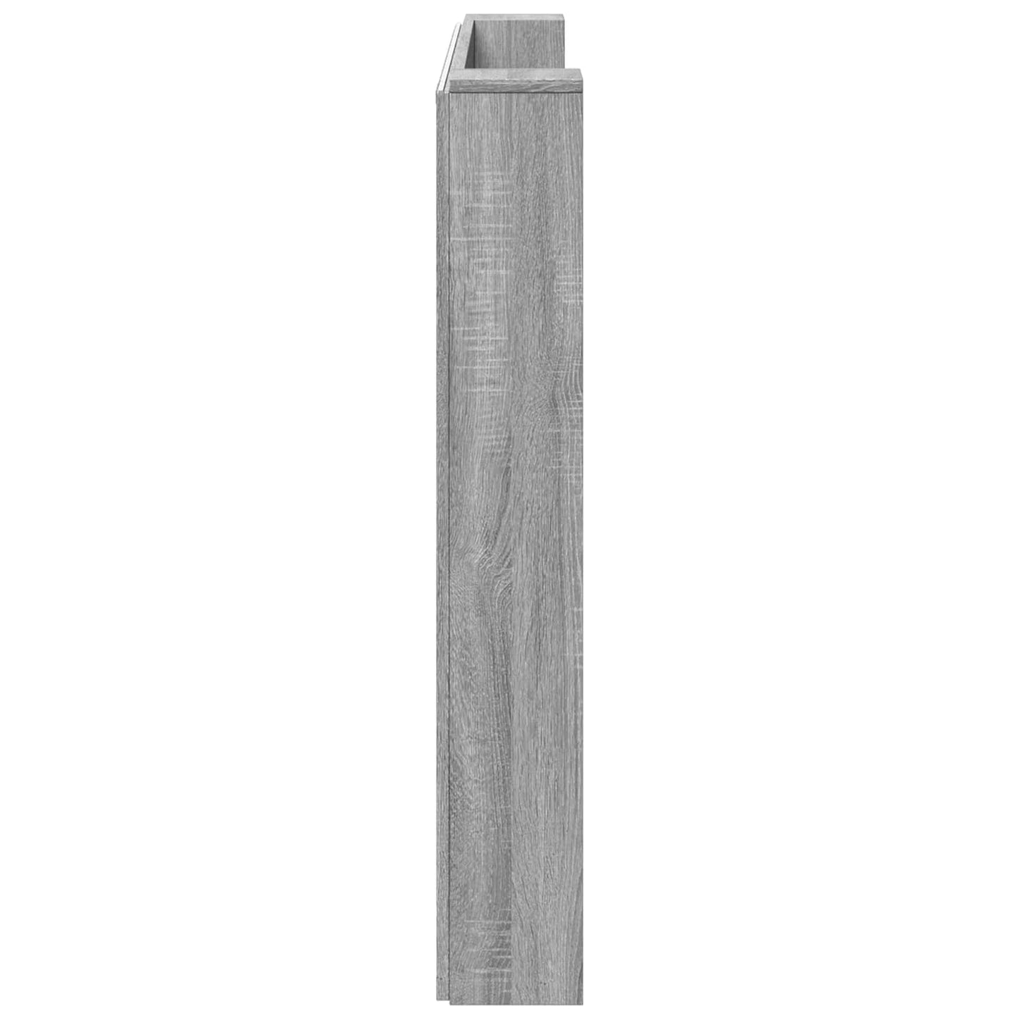vidaXL Storage Headboard with LED Grey Sonoma Engineered Wood