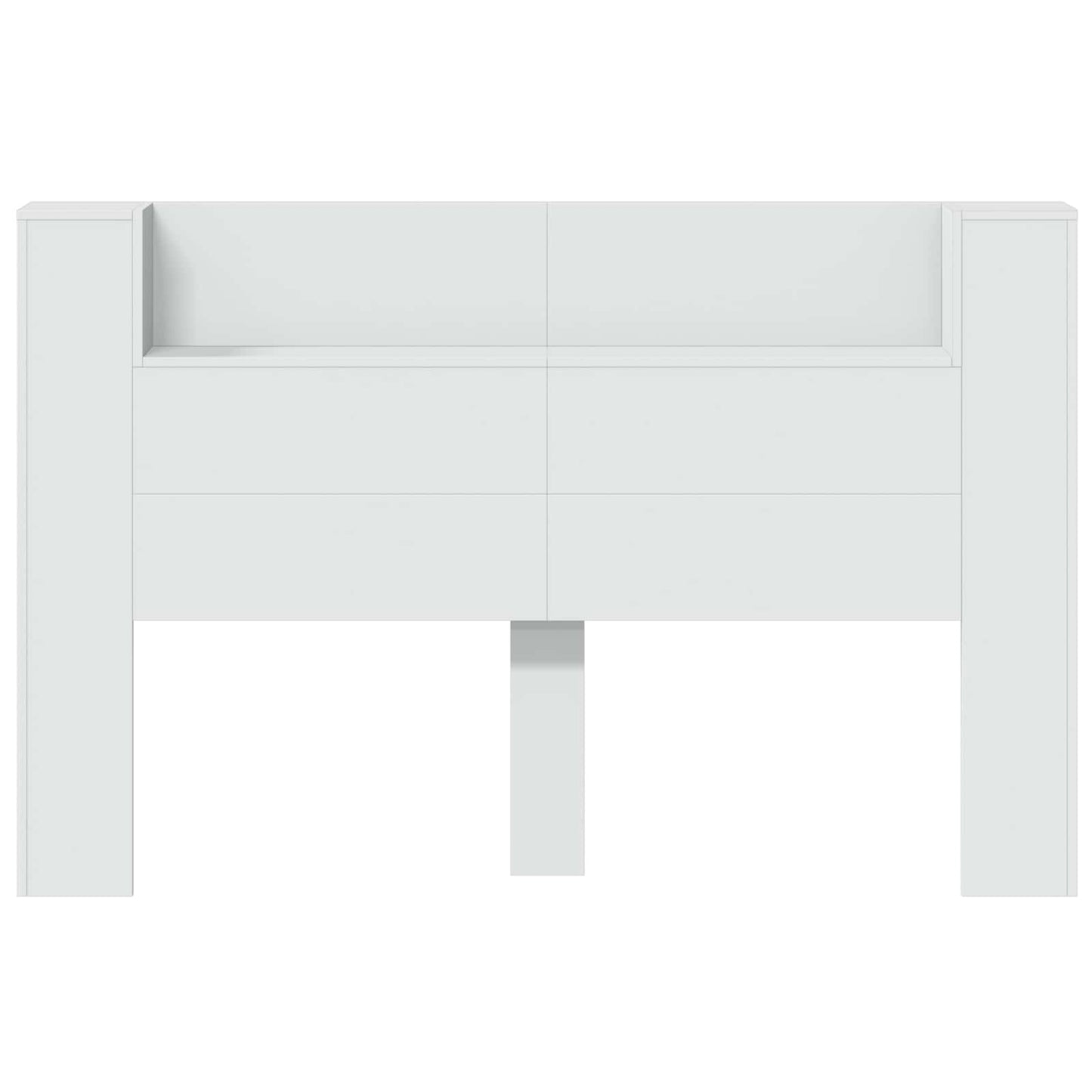 vidaXL Storage Headboard with LED White Engineered Wood