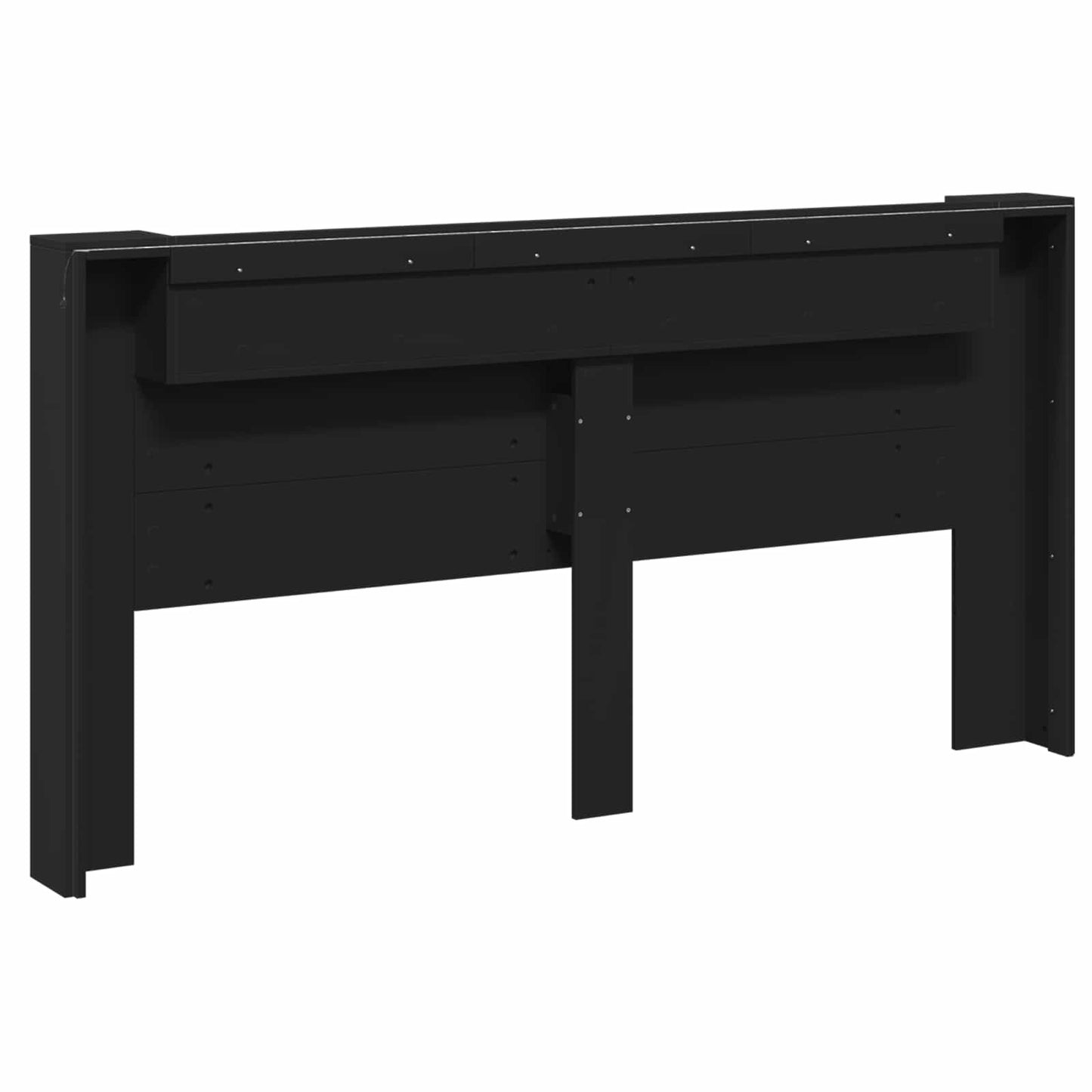 vidaXL Headboard Black 200 x 16.5 x 103.5 cm Engineered Wood