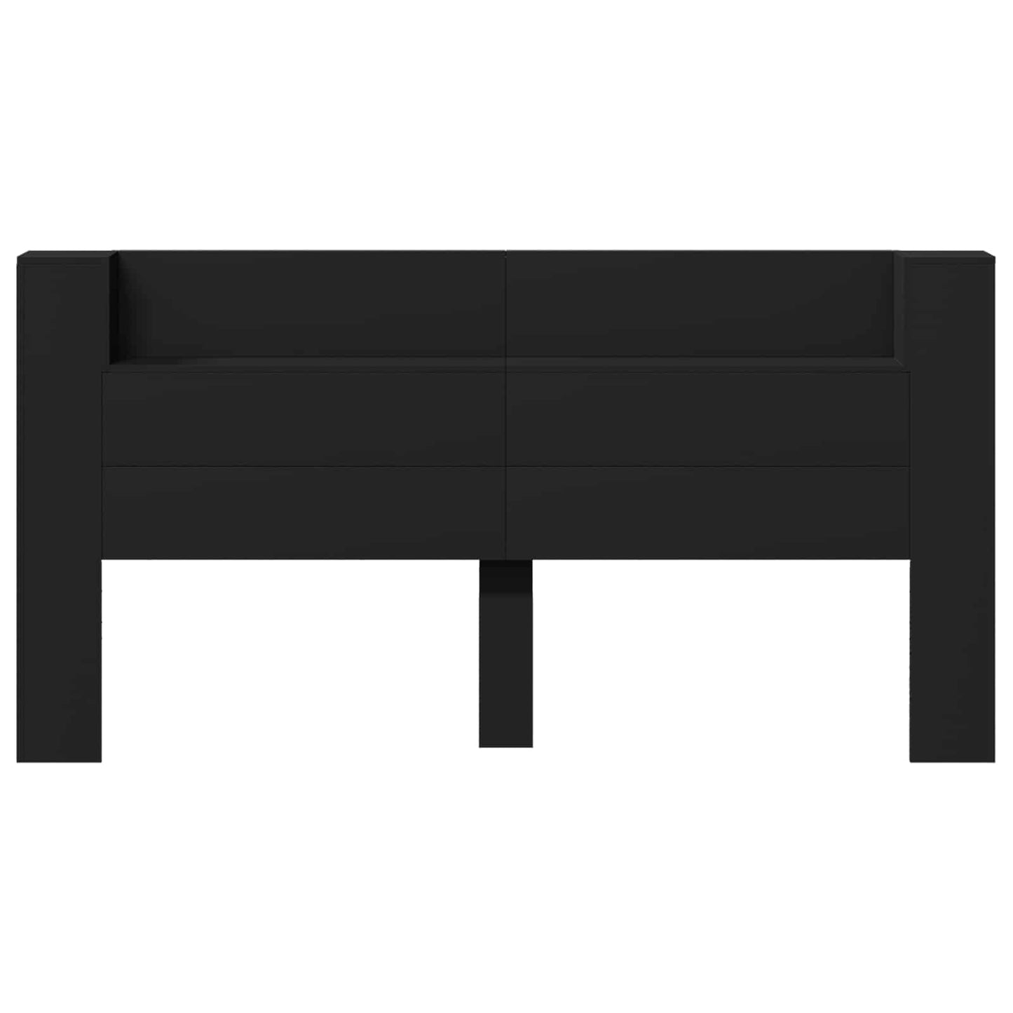 vidaXL Headboard Black 200 x 16.5 x 103.5 cm Engineered Wood
