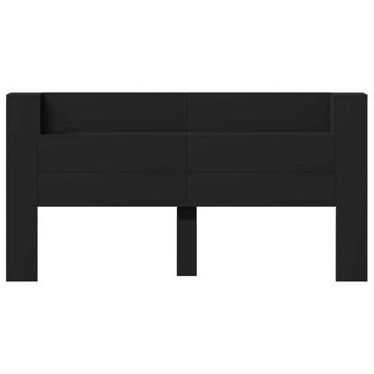 vidaXL Headboard Black 200 x 16.5 x 103.5 cm Engineered Wood