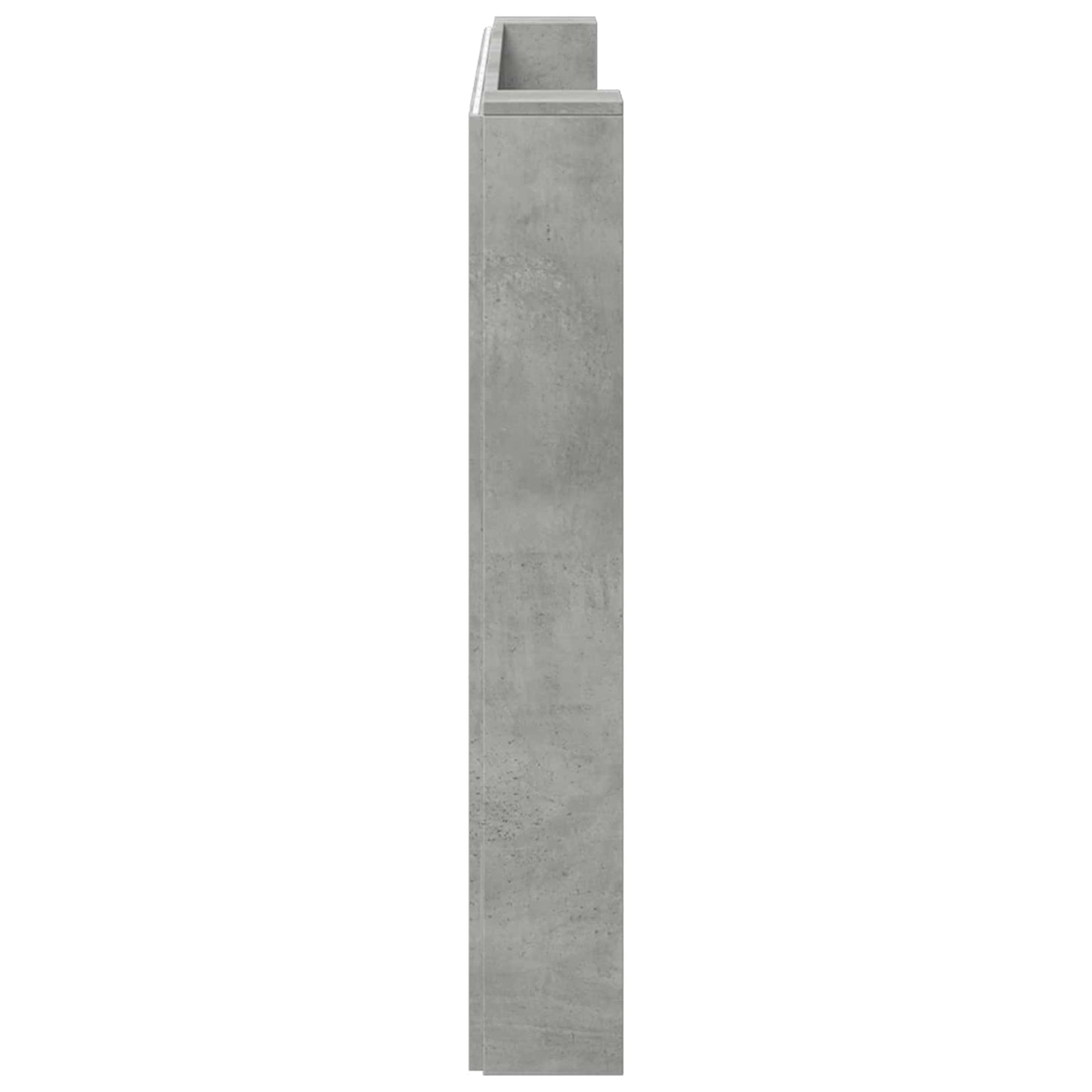 vidaXL Storage Headboard with LED Concrete Grey Engineered Wood
