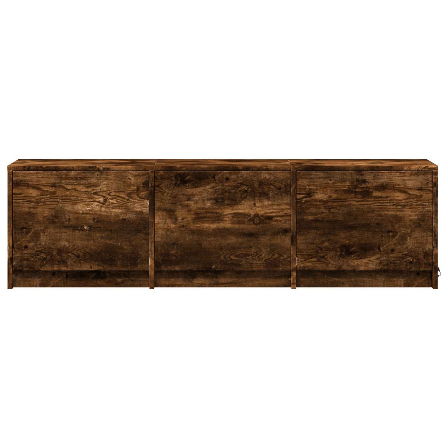 vidaXL TV Cabinet with LED 140 x 34 x 40 cm Smoked Oak Engineered Wood