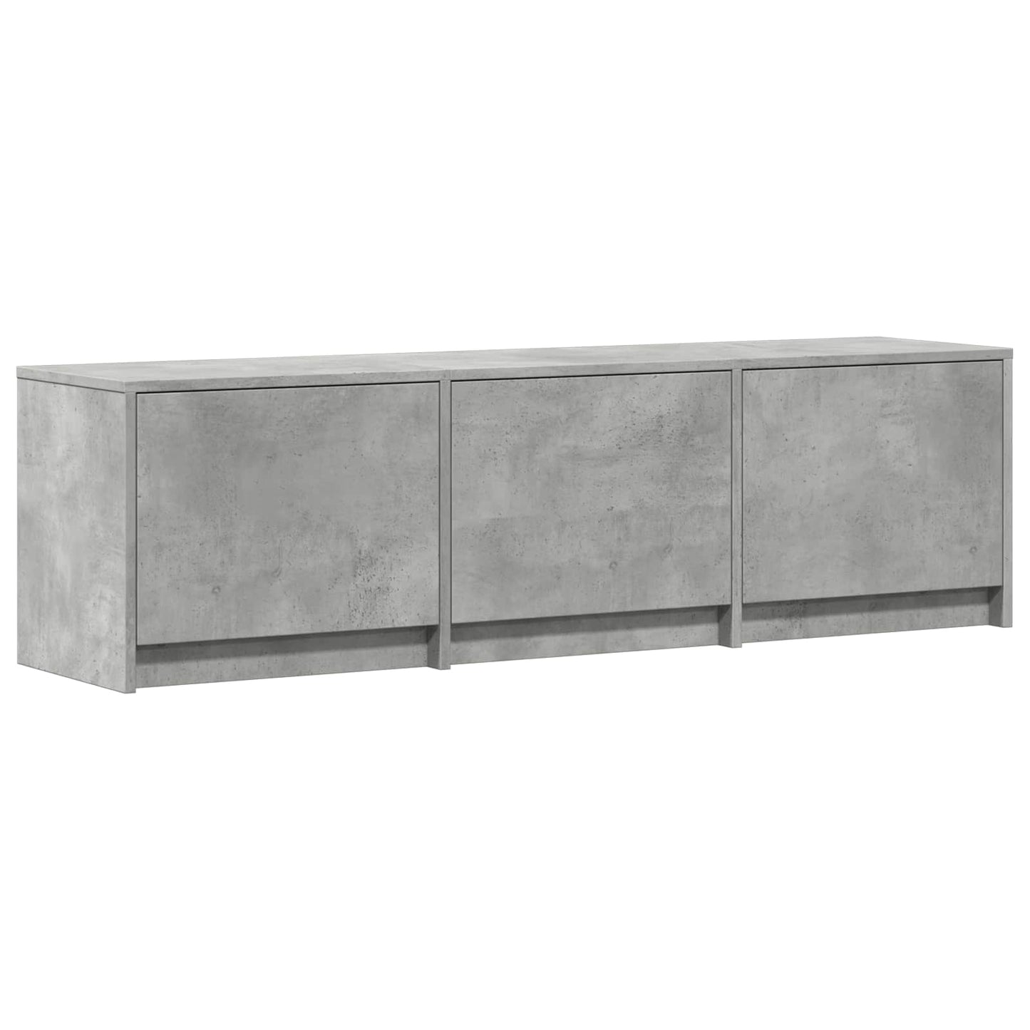 vidaXL TV Cabinet with LED 140x34x40 cm Concrete Grey Engineered Wood