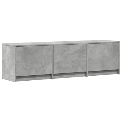 vidaXL TV Cabinet with LED 140x34x40 cm Concrete Grey Engineered Wood