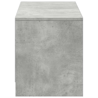 vidaXL TV Cabinet with LED 140x34x40 cm Concrete Grey Engineered Wood