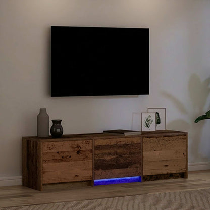 vidaXL TV Cabinet with LED Old Wood 140 x 34 x 40 cm Engineered Wood