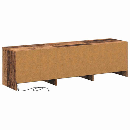 vidaXL TV Cabinet with LED Old Wood 140 x 34 x 40 cm Engineered Wood