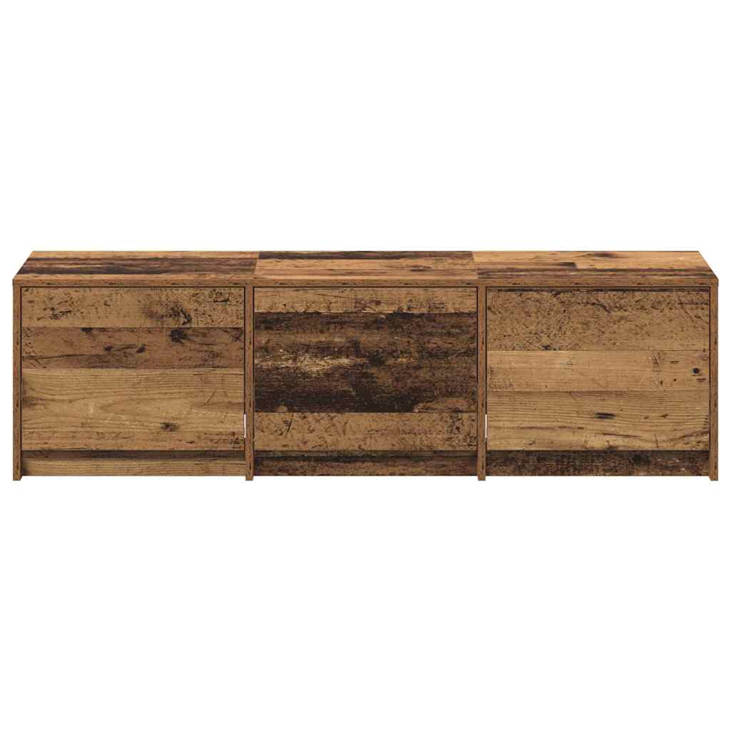 vidaXL TV Cabinet with LED Old Wood 140 x 34 x 40 cm Engineered Wood