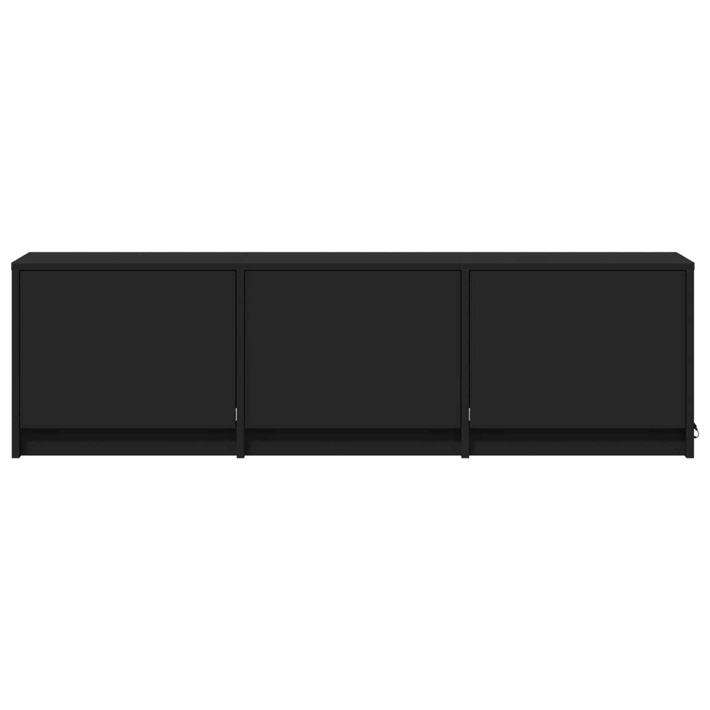 vidaXL TV Cabinet with LED 140 x 34 x 40 cm Black Engineered Wood