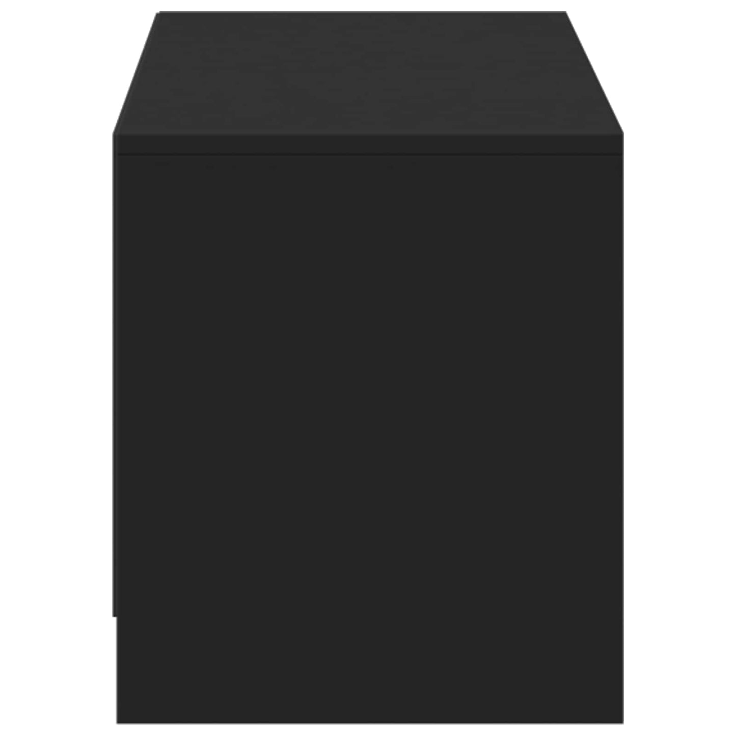 vidaXL TV Cabinet with LED 140 x 34 x 40 cm Black Engineered Wood