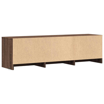 vidaXL TV Cabinet with LED 140 x 34 x 40 cm Brown Oak Engineered Wood