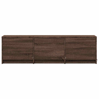 vidaXL TV Cabinet with LED 140 x 34 x 40 cm Brown Oak Engineered Wood