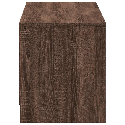 vidaXL TV Cabinet with LED 140 x 34 x 40 cm Brown Oak Engineered Wood