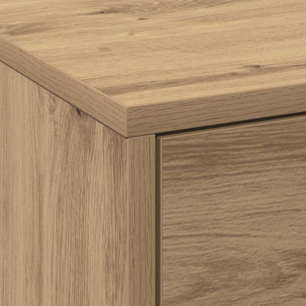 vidaXL TV Cabinet with LED with Drawer Artisian Oak 140 x 34 x 40 cm