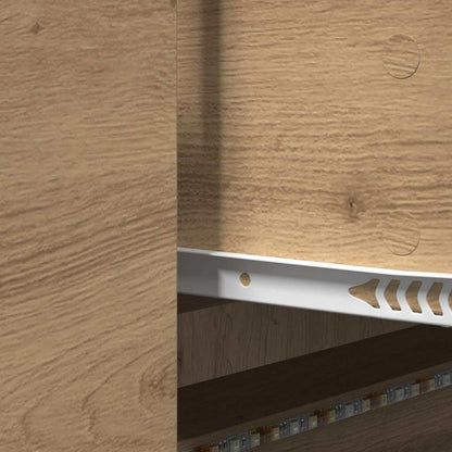 vidaXL TV Cabinet with LED with Drawer Artisian Oak 140 x 34 x 40 cm
