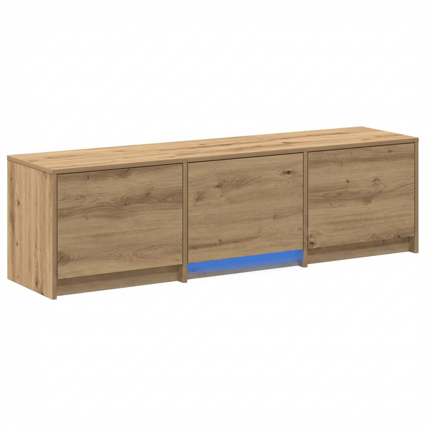 vidaXL TV Cabinet with LED with Drawer Artisian Oak 140 x 34 x 40 cm