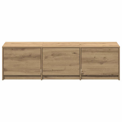 vidaXL TV Cabinet with LED with Drawer Artisian Oak 140 x 34 x 40 cm