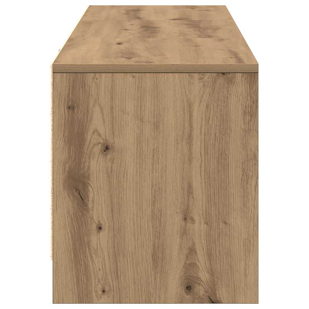 vidaXL TV Cabinet with LED with Drawer Artisian Oak 140 x 34 x 40 cm