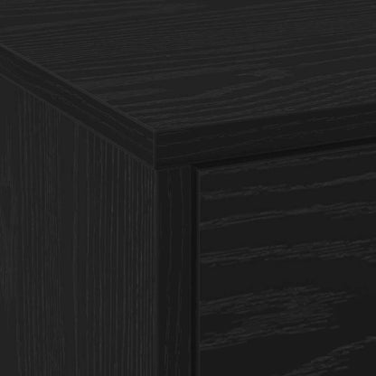 vidaXL TV Cabinet with LED Black Oak 140 x 34 x 40 cm Engineered Wood