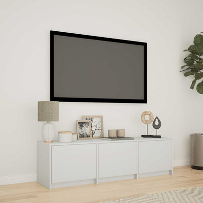 vidaXL TV Cabinet with LED White 140 x 34 x 40 cm Engineered Wood