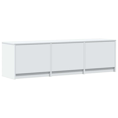 vidaXL TV Cabinet with LED White 140 x 34 x 40 cm Engineered Wood