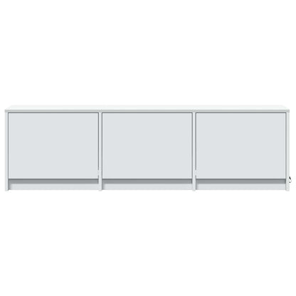 vidaXL TV Cabinet with LED White 140 x 34 x 40 cm Engineered Wood