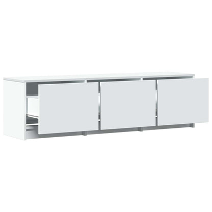 vidaXL TV Cabinet with LED White 140 x 34 x 40 cm Engineered Wood