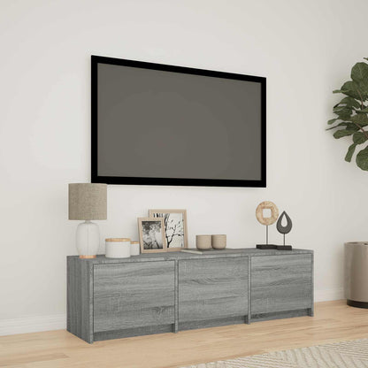 vidaXL TV Cabinet with LED 140x34x40 cm Grey Sonoma Engineered Wood