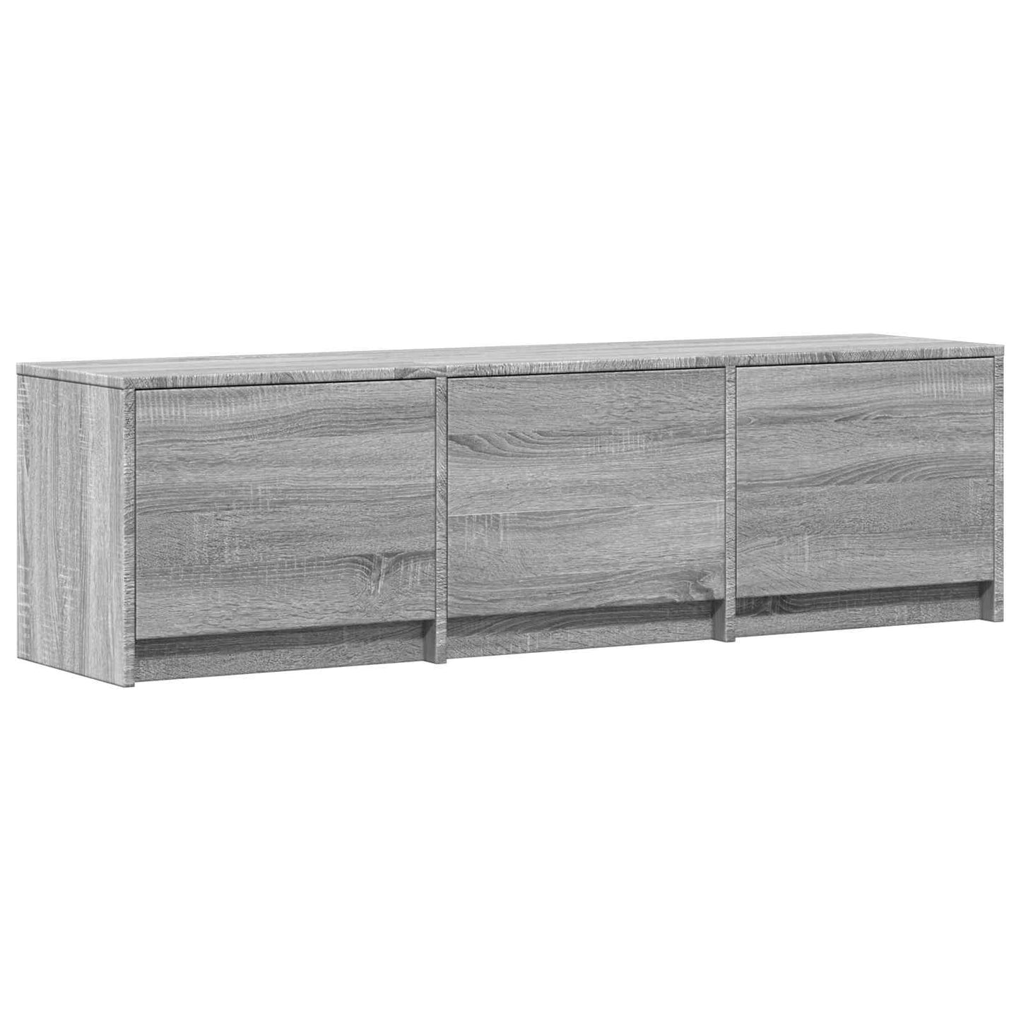 vidaXL TV Cabinet with LED 140x34x40 cm Grey Sonoma Engineered Wood