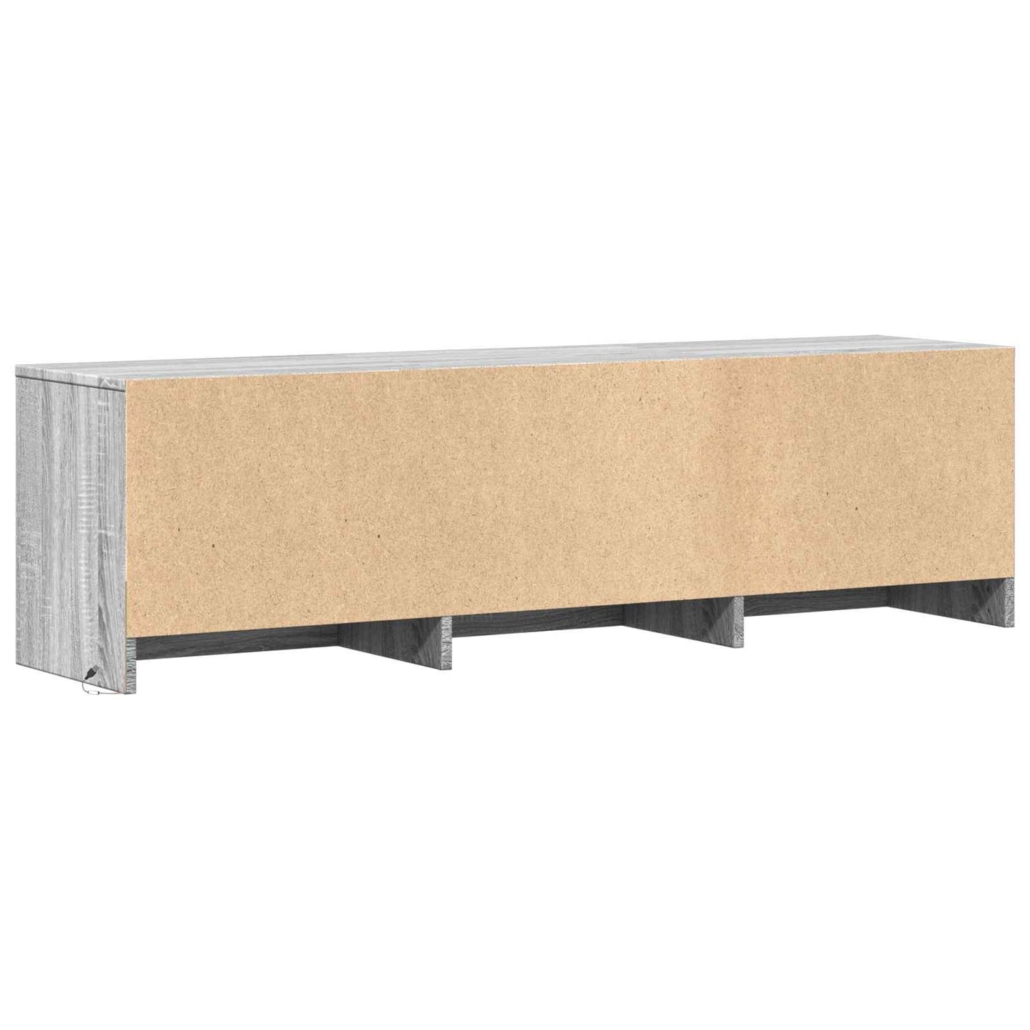 vidaXL TV Cabinet with LED 140x34x40 cm Grey Sonoma Engineered Wood