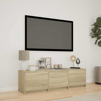 vidaXL TV Cabinet with LED 140 x 34 x 40 cm Sonoma Oak Engineered Wood