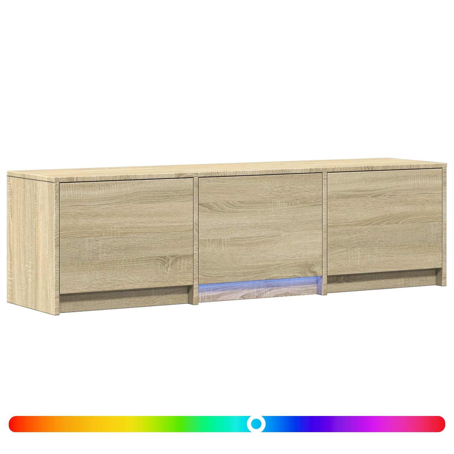 vidaXL TV Cabinet with LED 140 x 34 x 40 cm Sonoma Oak Engineered Wood