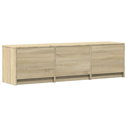 vidaXL TV Cabinet with LED 140 x 34 x 40 cm Sonoma Oak Engineered Wood
